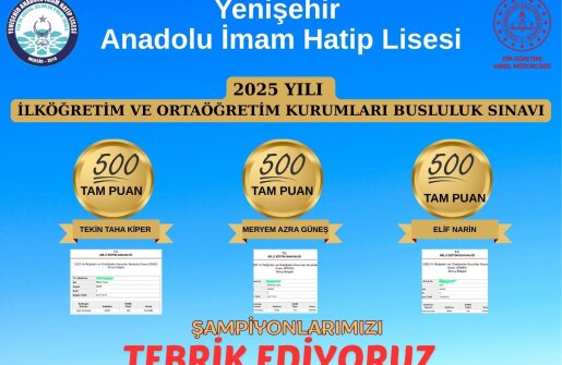 Mersin Yenişehir Anadolu İmam Hatip Lisesi Şampiyonluğa Doymuyor!